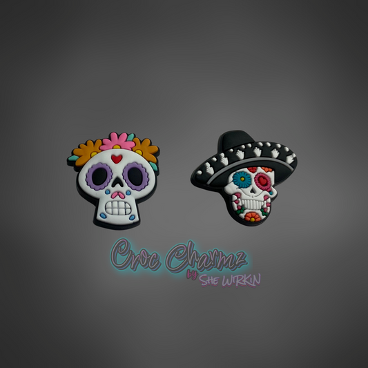 2 Calavera Charms