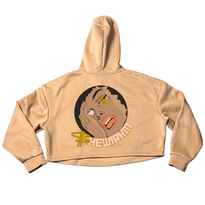 SHEWIRKIN Cropped Hoodie